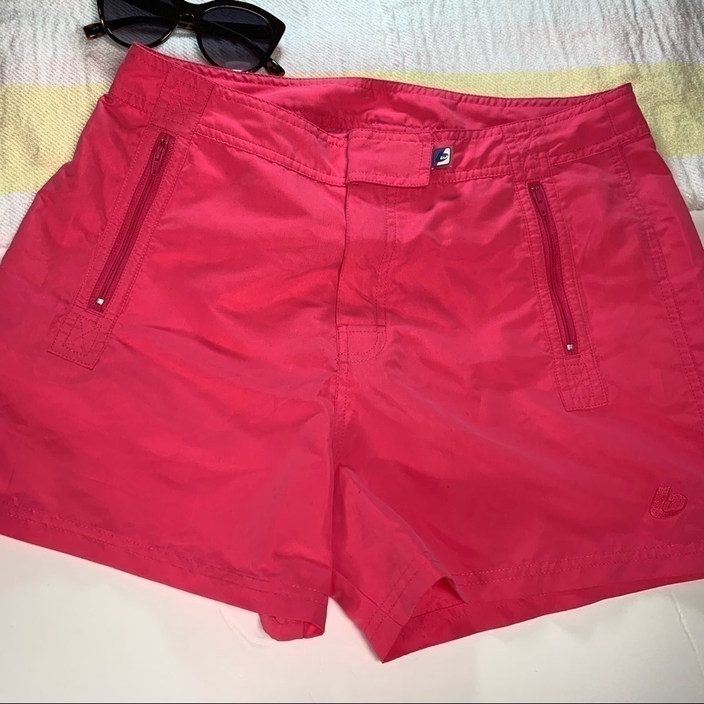 BW Sport swimwear board shorts midrise pink with zip pockets 10